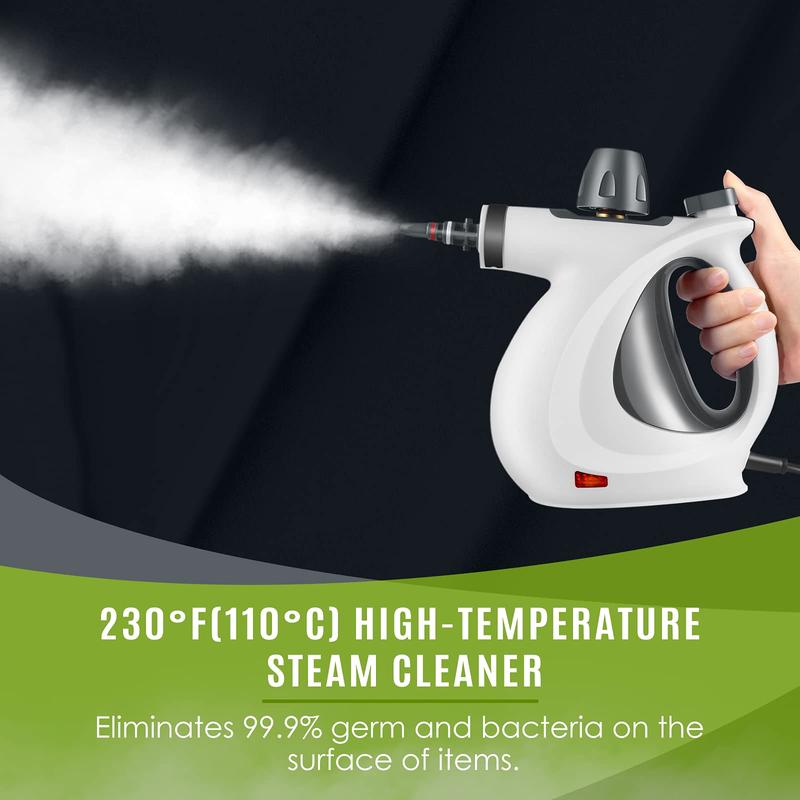 Pressurized Handheld Multi-Surface Natural Steam Cleaner with 12 Pcs Accessories, Multi-Purpose Steamer for Home Use, Cleaning Floor, Kitchen and Car