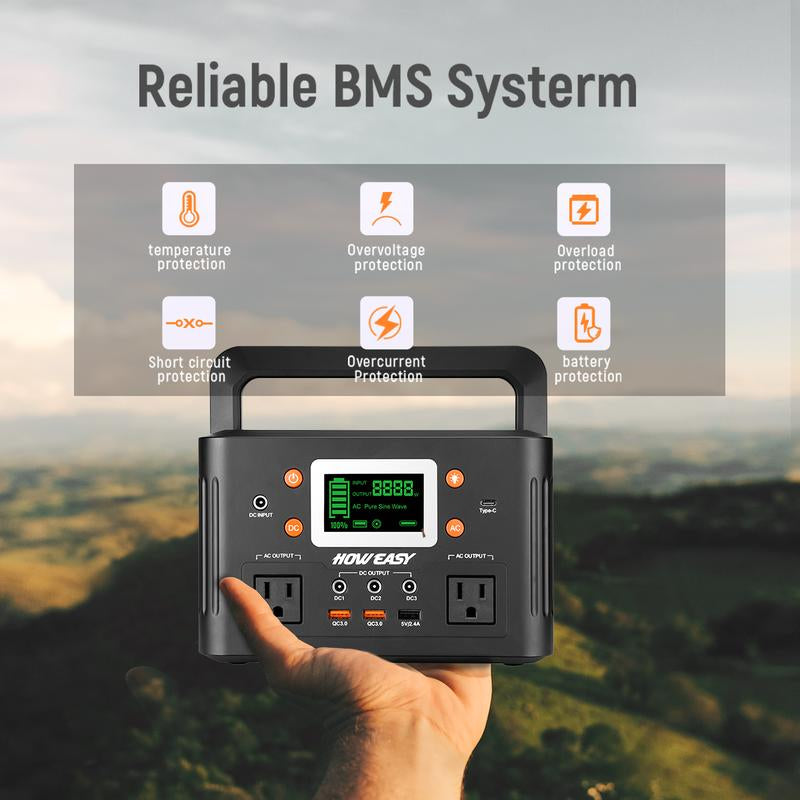 HOWEASY 260W Portable Power Station.178Wh Solar Generator with 110V AC Power Socket Backup Power Supply, for CPAP, Outdoor Camping Home Emergency