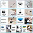 Electric Spin Scrubber, with 9 Brush Heads and Adjustable Handle,Abs Cleaning Brush for Bathroom Floor