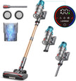 Laresar Cordless Vacuum Cleaner, 550W/45Kpa Stick Vacuum Cleaner with Touch Screen, up to 60Mins Runtime, Anti-Tangle Vacuum Cleaner with Charging Station for Carpet, Hard Floor, Pet Hair, Ultra 7 Vacuum