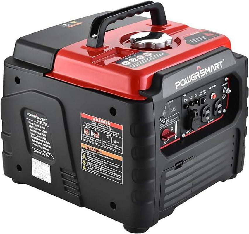 Powersmart 1500-Watt Gas Powered Portable Inverter Generator, Super Quiet, Ultra-Light Small Generator for Camping Outdoor,Fishing, Parallel Capable, CARB Compliant,Portable,Weather Resistant Emergency Power, Fall Deals for You Campaign, Hurricane (PS55)