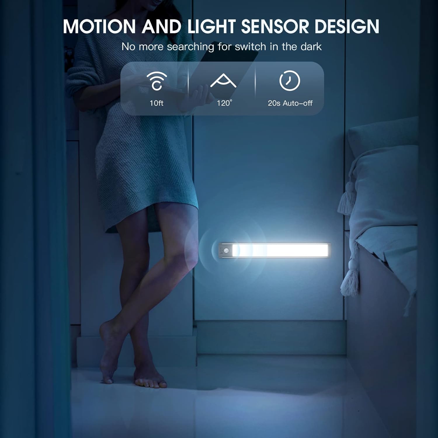 EZ Rechargeable USB Motion Sensor Lights