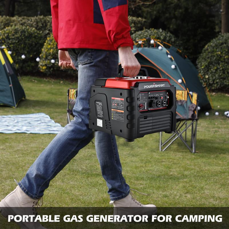 Powersmart 1500-Watt Gas Powered Portable Inverter Generator, Super Quiet, Ultra-Light Small Generator for Camping Outdoor,Fishing, Parallel Capable, CARB Compliant,Portable,Weather Resistant Emergency Power, Fall Deals for You Campaign, Hurricane (PS55)