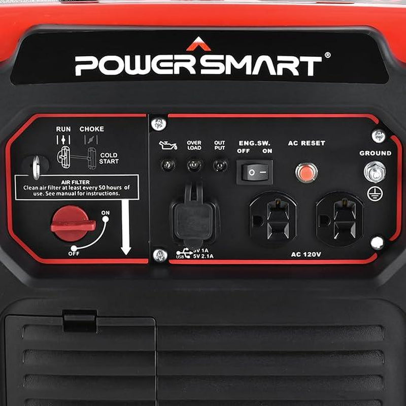 Powersmart 1500-Watt Gas Powered Portable Inverter Generator, Super Quiet, Ultra-Light Small Generator for Camping Outdoor,Fishing, Parallel Capable, CARB Compliant,Portable,Weather Resistant Emergency Power, Fall Deals for You Campaign, Hurricane (PS55)