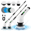 Electric Spin Scrubber, with 9 Brush Heads and Adjustable Handle,Abs Cleaning Brush for Bathroom Floor