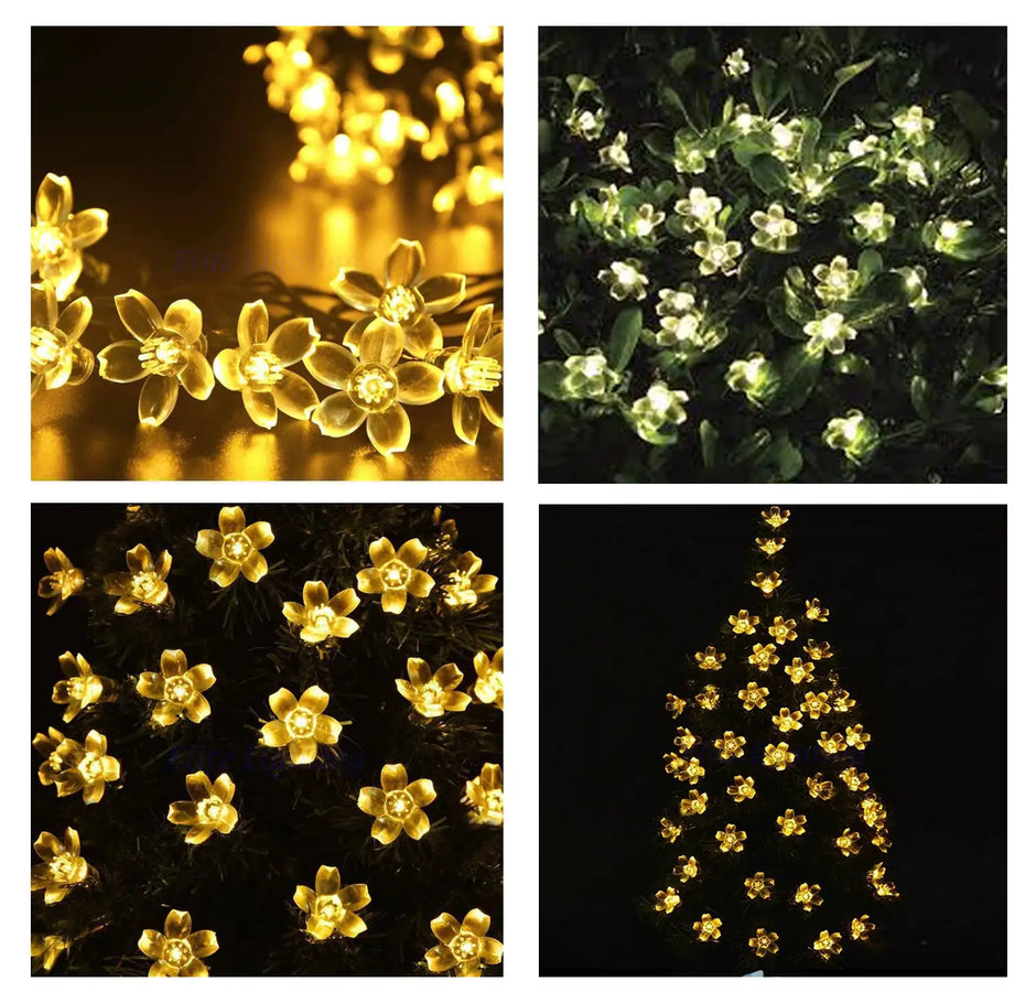 Solar Cherry Blossom Lights All Weatherproof