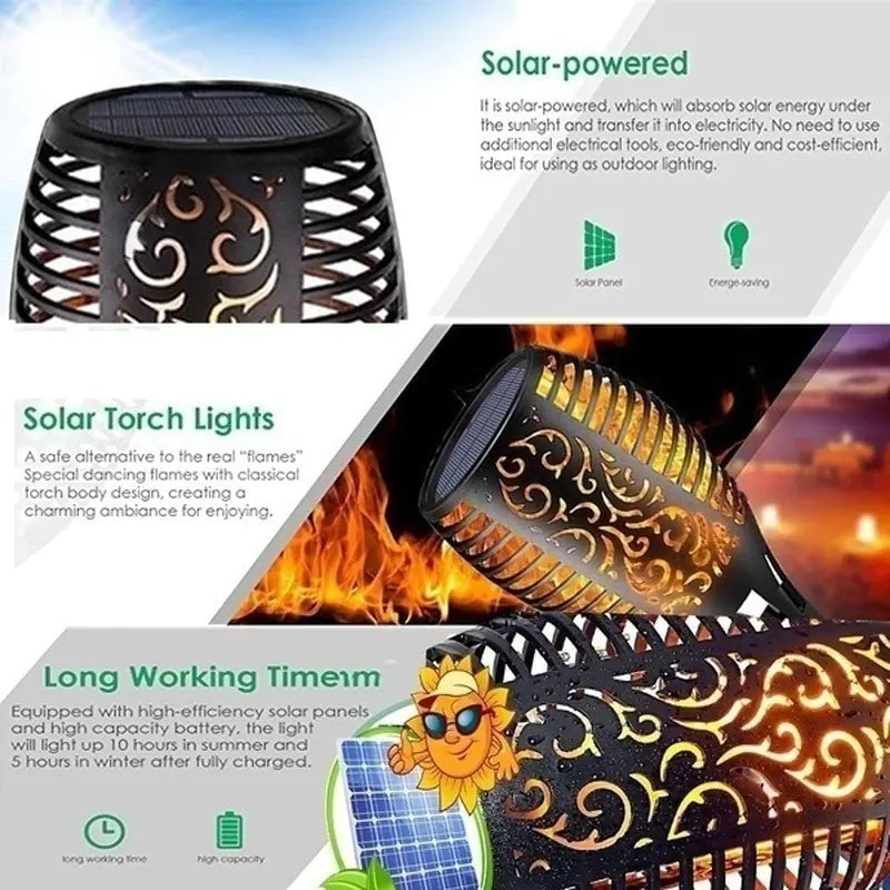 Solar Flame Torch Lights