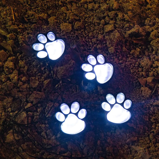 Paw Print Solar Lights