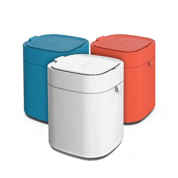 Intrelife Smart Sensor Wastebasket for Living Room Bedroom Kitchen Bathroom 3.5 Gallon Trash Can Self Sealing Auto Refill Smart Bin