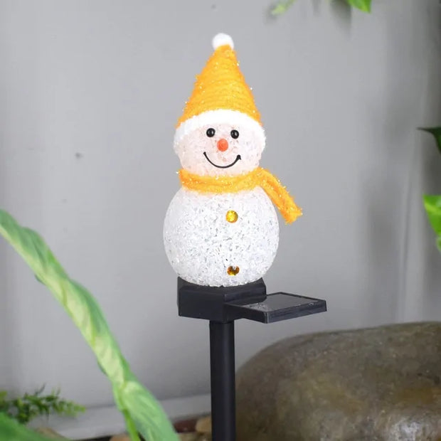 Solar Christmas Lights Snowman