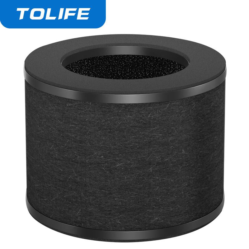 Tolife TZ-K1 Air Purifier Replacement Filter, MK01 MK06 Air Purifiers, 3-In-1 H13 HEPA Filter Replacement for Smoke Pollen Dander, Black