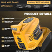 200W Power Inverter for Dewalt 20V Battery, Battery NOT Included, DC 20V to AC 110-120V Battery Inverter, with 2 USB Ports & 1 Type-C & 1 AC Outlet