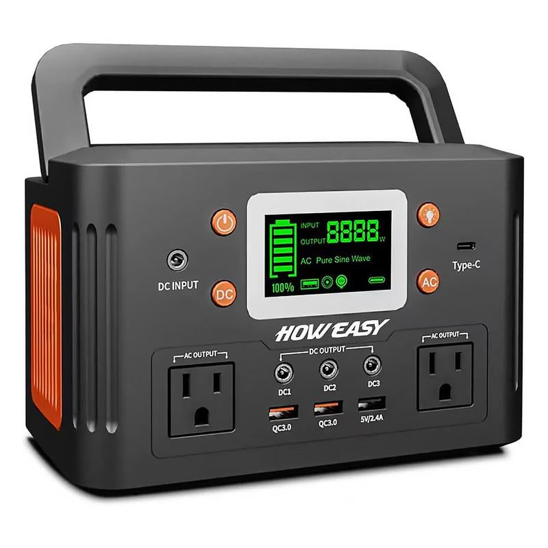 HOWEASY 260W Portable Power Station.178Wh Solar Generator with 110V AC Power Socket Backup Power Supply, for CPAP, Outdoor Camping Home Emergency