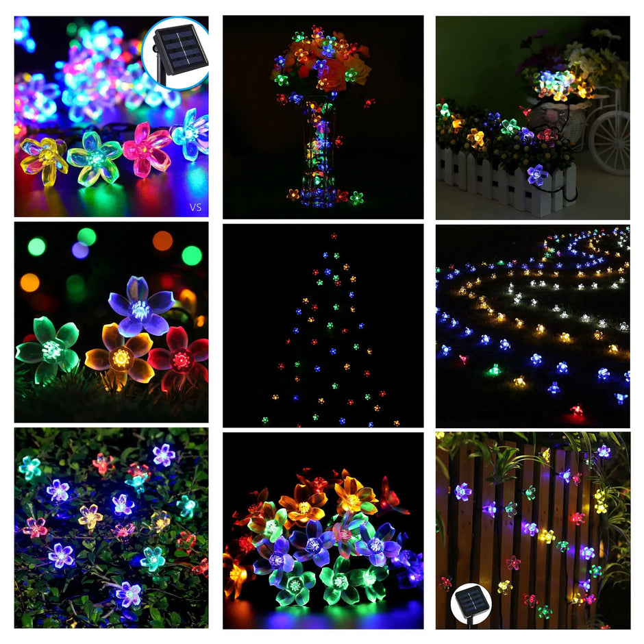 Solar Cherry Blossom Lights All Weatherproof